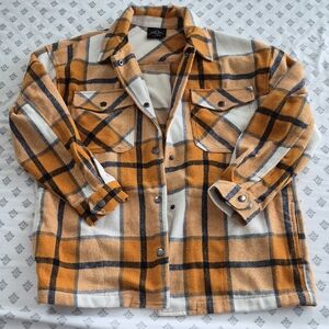 Plaid Button-Up Jacket
